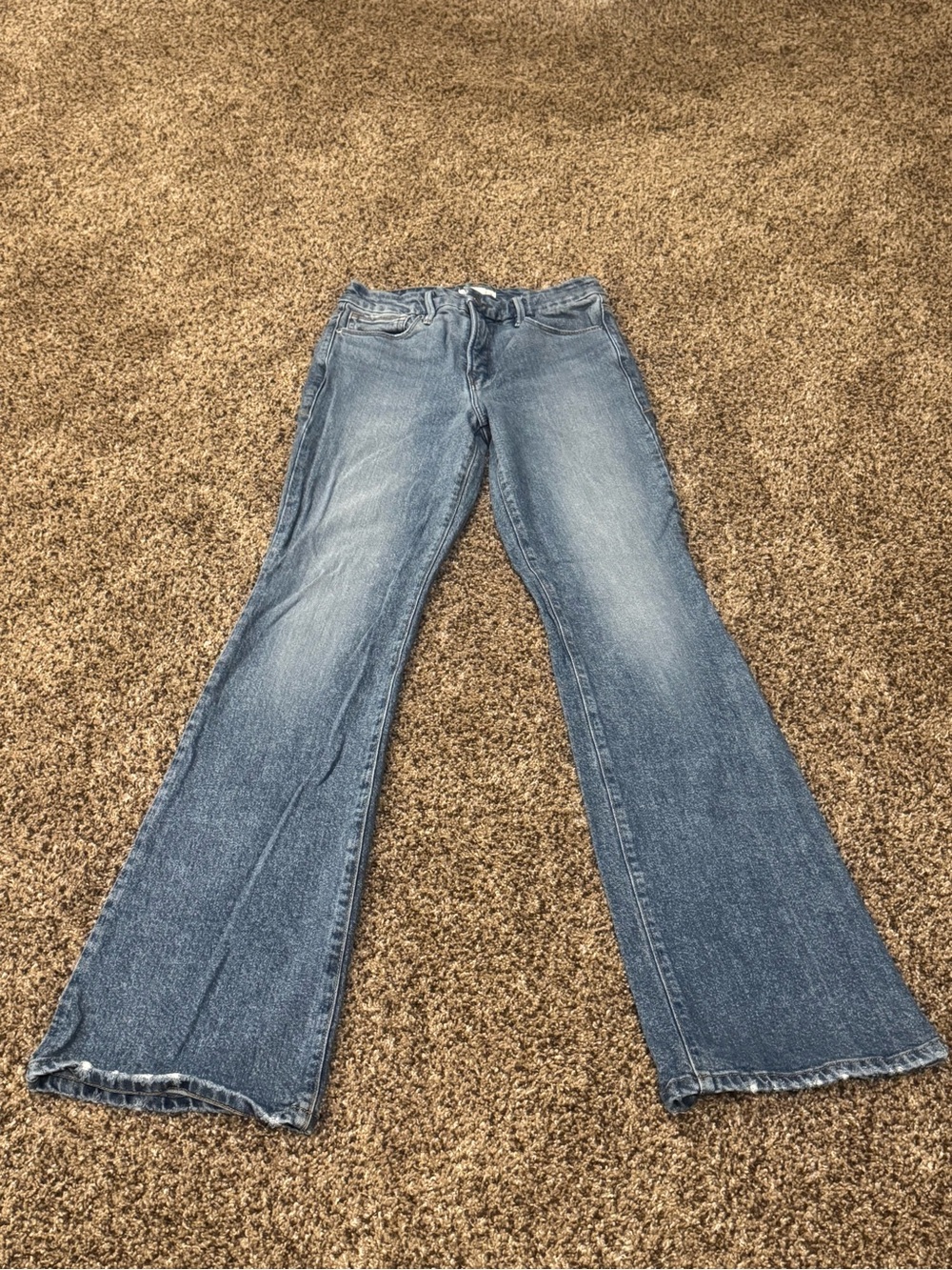 Good American Blue Jeans CLASSIC BOOT DEEP V BACK Stretch Denim Sz. 2 26